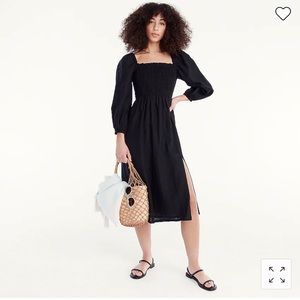 J.Crew Linen Daydream Dress Plus Size 2x Black